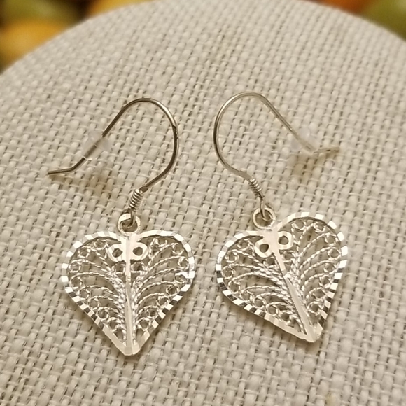Jewelry - Sterling Silver 925 Laser Cut Earrings